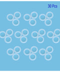 Dope Silicone O Rings Set 30 Pack 5mm Outer Diameter 2mm Inner Diameter 1.5mm Width VMQ Seal Gasket for Wide Sealing Applications Non Toxic Antistatic Waterproof Heat Resistant White, 30 white silicone O-rings