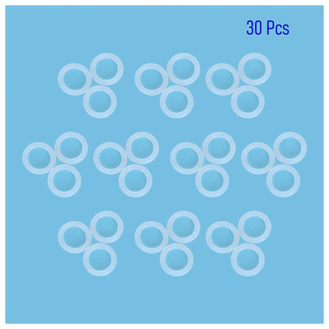 Dope Silicone O Rings Set 30 Pack 5mm Outer Diameter 2mm Inner Diameter 1.5mm Width VMQ Seal Gasket for Wide Sealing Applications Non Toxic Antistatic Waterproof Heat Resistant White, 30 white silicone O-rings