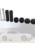Get Your Car Braking Like A Boss With These Premium Front Brake Caliper Slider Pins Guide Bolts For Easy Install And Smooth Sliding Action Made From Tough Metal And Rubber. Two front brake caliper slider pins with rubber boots on white background