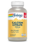 Front view of Calcium Citrate 1000mg Chelated Calcium Supplement For Strong Bones And Healthy Teeth Easy To Digest Vegan bottle