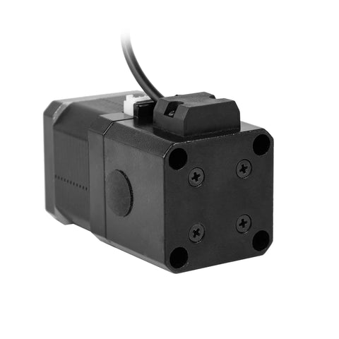 Front view of CUFTOBJM 42 brake stepper motor, NEMA 17, 12V, 4-lead, 40N.cm