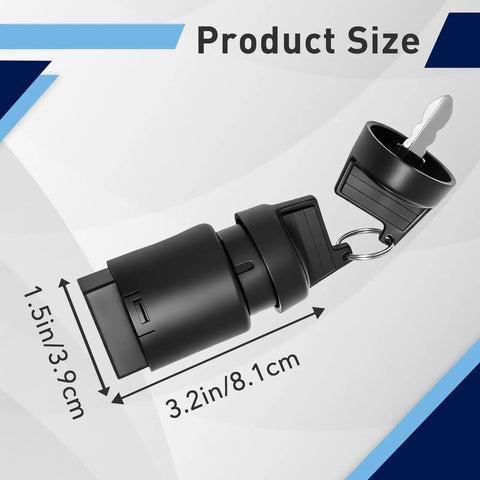 Universal Ignition Switch For Mini Excavators And Cape Generators, Plug And Play Starter Key Switch dimensions illustration