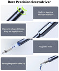 50-In-1 Magnetic Screwdriver Set With 47 Bits And Tiny Precision Tools highlighting smooth rotation, magnetic hold, and precision design.