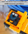 Hardcore Industrial Polyolefin Heat Shrink Tube Labels for Rock Solid Cable Tagging and Durable Permanent Equipment Marking Compatible with DYMO.