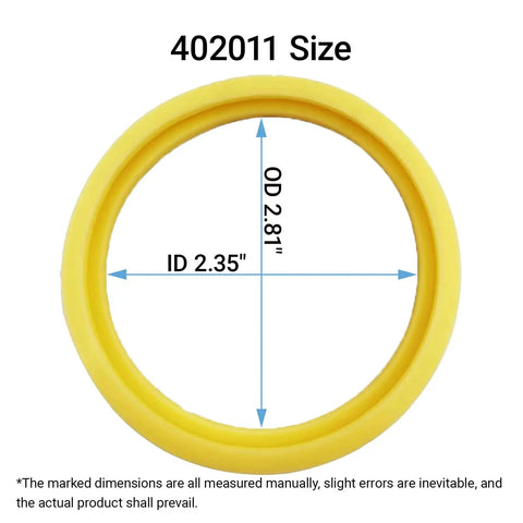 Yellow O-ring from O Ring Rebuild Kit For Pneumatic Framing Nailer F350S F250S F325C F250SPP with size dimensions