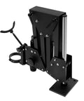Pro Grade Micro Jewelry Inlaid Stand With 360 Degree Rotating Bracket For Diamond Setting And Engraving 77mm Jewelry Microscope Insert Machine Bracket Durable Steel Framework For Jewelry Making, featuring a black steel frame with rotating bracket.