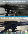 Plug And Play Tensioner Assembly With Bolt And Master Links For Chamberlain LiftMaster Garage Door Opener Spring Replacement Fits 41B4103 41C5141 assembly showing parts in use for door tension restoration.