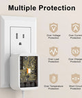 Magnetic Replacement Charger Cord For Water Flosser, Compatible With WP 560 562 563 567 569, plugged into wall outlet, showing protection features