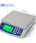 Pro Grade Digital Kitchen Scale 30Kg Commercial Food Scale 66Lb For Baking Bread And Meat, Stainless Steel, LCD Display