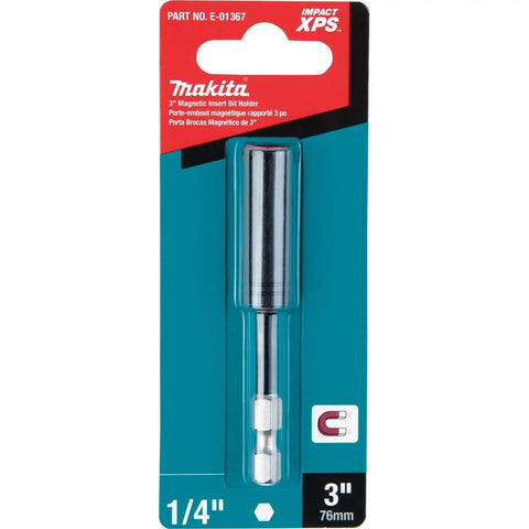 Impact XPS 3-Inch Magnetic Insert Bit Holder in packaging showcasing its two-piece design and torsion-resistant flex for high torque use.