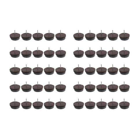 Image of Chair Leg Floor Protectors Set Of 50 Pieces Nail On Slider Glides Pads For Stools And Tables, Heavy Duty Rubber Feet To Protect Floors.
