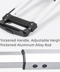 Close-up of Transformable Backpack Trolley Cart With Aluminum Alloy Frame showing handle and adjustable thick aluminum rod.