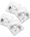 Heavy Duty Furniture Leg Mounting Plates For Table And Sofa Connector Hardware With Quick Install Screws Built Tough No Sweat Setup Durable Steel Bracket Kit For Cabinets And Chairs 20 Pack, set of four steel plates.