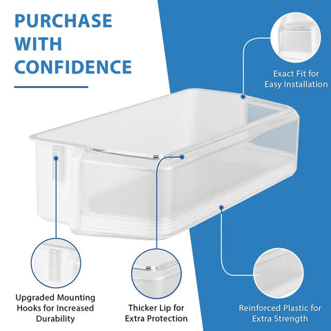 Upgraded Door Shelf Bin Replacement DA97-06177C for RS22 RSG with reinforced plastic and upgraded hooks