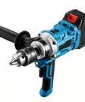 Cordless Drill And Cement Mixer With Two Speed Control And Rotatable Grip, heavy duty power tool with metal chuck for drilling.