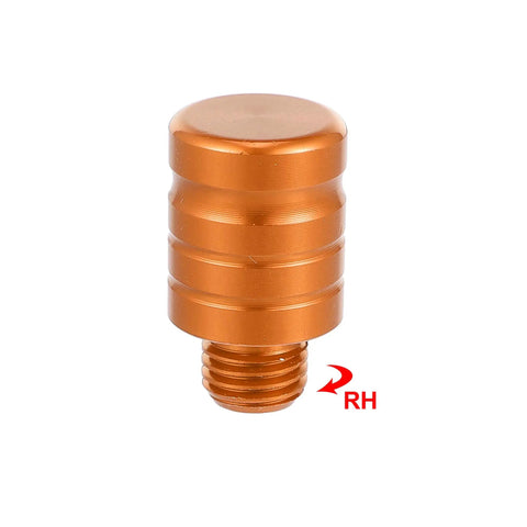 Universal M10x1.25 Motorcycle Right Side Mirror Hole Plugs Screws Aluminum Alloy Orange Caps 2 Pack Rearview Mirror Hole Seals For Rust Prevention And Quick Install