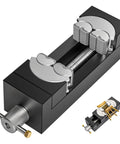 Self Adjusting Fractal Vise With Silicone Plugs For Non Marring Secure Grip Do It All Mini Drill Press And Bench Vise Clamp