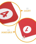 Close-up of Sturdy Double Sided Wall Mounted Fencing Target For Practice showing red color and portability features.