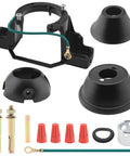 Universal Ceiling Fan Mounting Bracket Kit With Decorative Cover And Hardware For 1 Inch Down Rod And 30 Degree Slope Install