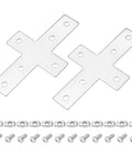 Two Pack 3030 Cross Shape Corner Bracket Joint Plate For Aluminum Extrusion, Heavy Duty Carbon Steel, Built To Last, Silver Finish