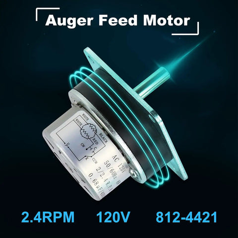 Auger Feed Motor 2.4 RPM 120V Replacement For Pellet Stove Parts Works With Heatilator CAB50 PS35 PS50 7000-500 PH Display