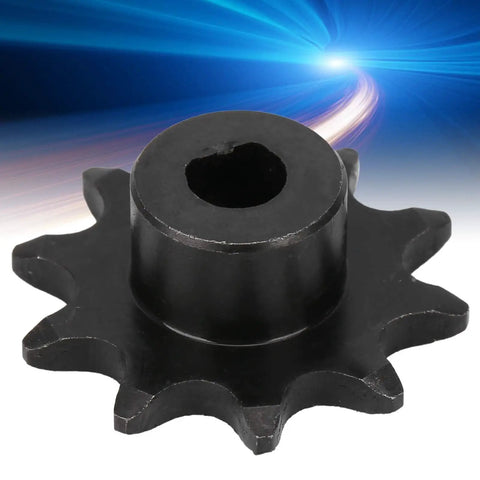 Durable 10 Tooth DBore Sprocket With SetScrew Design For Smooth Power Transfer And Seamless Industrial Motor Shaft Connections That Actually Hold Tight, black cast steel sprocket.