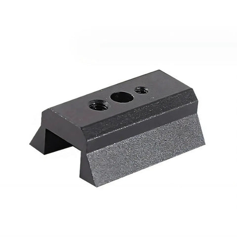 Black mounting base component for Three Point Astrophotography Guide Rings With Precision Guiding System Pro Grade Lightweight Metal Build.