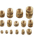 300 Piece Heat Set Threaded Inserts Kit M2 To M6 And One Quarter Twenty Brass Knurled Nuts For 3D Printing PLA ABS Repair Mixed Pack Copper Forging For Strong Durable Joints, assorted sizes