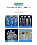 Various bottle types produced with Semi Automatic Bottle Blowing Machine Customizable Molds For Home And Business Packaging.
