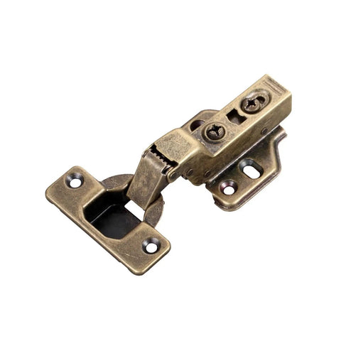 Hydraulic Cabinet Hinges With Dampers No Squeak Soft Close For Wardrobe And Cupboard Doors, copper core bronze finish, half overlay