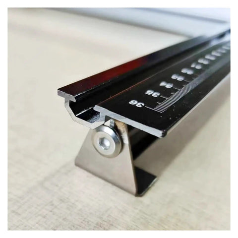 Heavy Duty 600Mm Acrylic And Pvc Plastic Sheet Bending Machine For Ad Channel Letters, detailed metal guide with measuring scale.