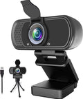 Smooth Operator 1080P Full HD Webcam With Integrated Mic, Plug And Play USB Camera For PC Laptop Mac, Hassle Free Setup and built-in stand.