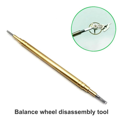 Double Ended Watch Tool For Balancing Wheel And Hairspring Pro Grade Watchmaking Kit with ergonomic handle and stainless steel build