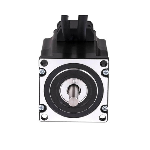 Front view of Boss Level Nema 23 Closed Loop Stepper Motor with Encoder, 1.0 N.m Torque, 3.5 A, 8mm Shaft, 57x57mm Frame.