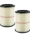 Red Stripe General Purpose Vacuum Filter 2 Pack For 5 To 20 Gallon Shop Vacs Fits CMXZVBE38754 CMXEVBE17584 CMXEVBE17594 Replacement Filter