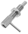 Top Shelf Stainless Steel Indexing Plunger Pin Delivers Bulletproof Secure Locking For Shop Cabinets And Vehicle Parts, detailed view.