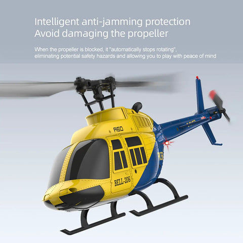 A60 206 Remote Control Helicopter For Adults And Beginners, 4CH RC Heli With 6 Axis Gyro, Altitude Hold, dual battery, yellow model