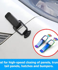 2 Pack Car Bumper Clip Hasp Universal Front And Rear Bumper Holder Security Hook Lock Clip Kit installed on vehicle