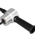 Professional Double Head Metal Nibbler Cutter for Iron Steel Aluminum Plastic Use With High Speed Steel Drill Bit Attachment, side view.