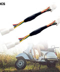 Waterproof 5 Wire Electric Bike Hall Sensor Adapter With PCB Motor Controller For Ebike Throttle Sync Quick Swap And No Sweat Install Durable For Any Trail Ride showing two wire connectors with multiple colored wires.