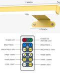 4 Pack Wireless Picture Light With Remote Battery Operated Wall Sconces detailed dimensions and remote control features