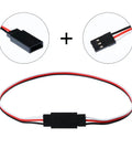 20 Piece 3 Pin Servo Extension Cables Female To Male RC Wiring Kit showing connectors and cable length details