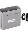 Two Way Battery Charger Hub For Mini 4K Mini 2 Mini SE And Mini 2 SE Drones Two USB Power Adapters And Dual Battery Charging Station Portable Drone Charger For Indoor Outdoor Use On The Go Durable Plastic Housing