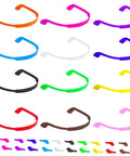 Assorted kids silicone glasses straps anti slip elastic eyewear retainers for sports glasses band holder, pack of 24