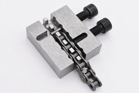 Racing 35 Chain Breaker Tool With CNC Steel Construction Deep Groove Pilot Design And 6 Pin Structure Heavy Duty Screw Pins Precision 35 Chain Compatibility Fits One Quarter Inch Hex Wrench Not Included Durable Chain Press Tool For Bike Maintenance