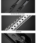 Full Extension Drawer Slides 12 Inch With Side Mounted Rails featuring sections of steel balls and rubber pad details