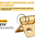 ZIUZI 60Pcs Mini Hinges, 270 Degree Rotation Miniature Furniture Hardware shown at 270-degree rotation highlighting silent operation
