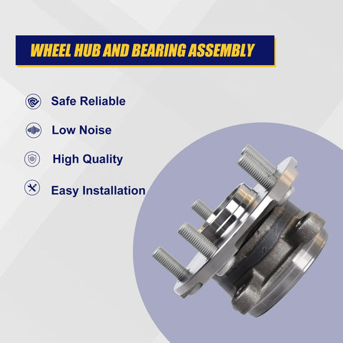 Beefed-Up Front Wheel Bearing And Hub Assembly With ABS And 5-Lug Bolts For 2010-2012 Lexus HS250h Front