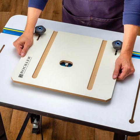 Box Joint Router Jig With Precision Indexing For Router Table on a smooth glide sled with MDF base