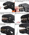 Dupont Connector Kit With 620 Pcs Crimp Pliers Crimper JST Pro Grade Tool Set step-by-step wire crimping process